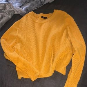 Yellow knit sweater